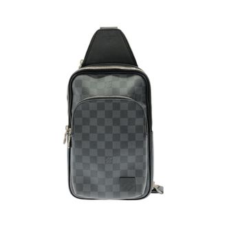 Louis Vuitton Dark Gray Graphite Coated Canvas Shoulder Bag (Pre-Owned)