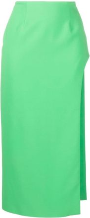 Giuseppe Di Morabito high-waisted side-slit skirt - women - PBT Elite/Viscose/Viscose/Spandex/Elastane - 40 - Green
