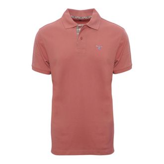 Barbour Polo Shirts, male, Pink, Size: L Polo Tartan Piquet