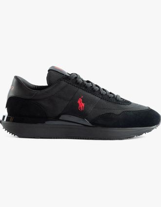 Polo Ralph Lauren Mens Polo Ralph Lauren TRAIN 89 Mens Trainers Triple Black/Red - Size: 11