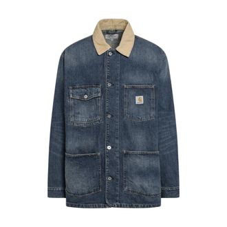 Carhartt Work in Progress Warren Chore Coat - Heren - Spijkerjassen - Blauw - XL - Katoen - Jassen