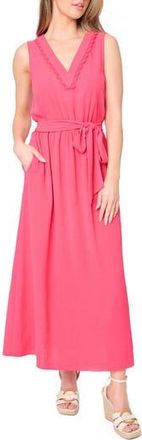 Gibsonlook Bella Tie Waist Maxi Dress in Punch Pink at Nordstrom Rack, Size Xx-Small