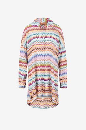 Missoni Oversize-Hemd aus glitzerndem Zickzackstrick