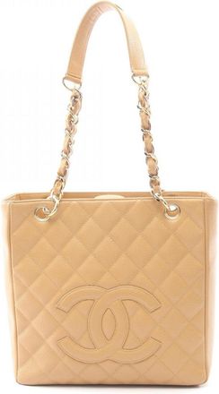 Chanel Beige Leather Tote Bag (Pre-Owned)