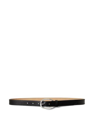 Polo Ralph Lauren stirrup-buckle leather belt - women - Calf Leather - S - Black
