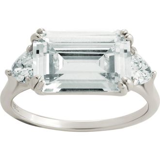 Sterling Forever Cubic Zirconia Ring in Silver at Nordstrom, Size 6