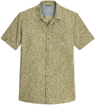Royal Robbins Amp Lite II Short Sleeve Button-Up Shirt in Olive Frond Print at Nordstrom, Size Xx-Large