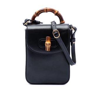 Gucci Pre-owned Gucci Mini Calfskin Bamboo Top Handle Bag Ladies CJUR5NPCMHL89VON