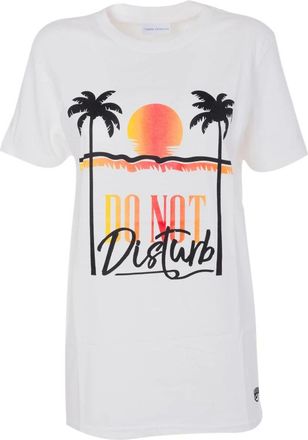 Chiara Ferragni Palmbeach T-Shirt - Dames - T-shirts - Wit - XS - Katoen - Tops