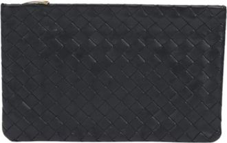Bottega Veneta Pre-owned Clutches, female, Black, Size: ONE SIZE Pre-owned Intrecciato Clutch