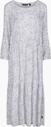 Regatta Womens Briella Scoop Neck Three Quarter Sleeve Midi Tiered Dress - Grey - Size: 10