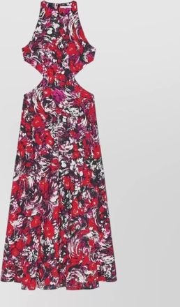 Givenchy maxi halter neck dress cut out floral