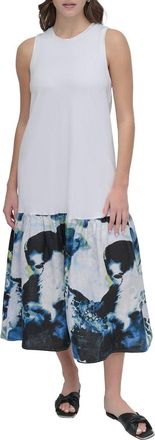 DKNY Mix Media Midi Dress