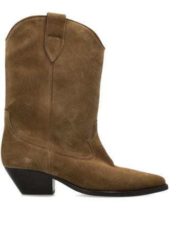 Isabel Marant Duerto pointed toe western boots - Verde