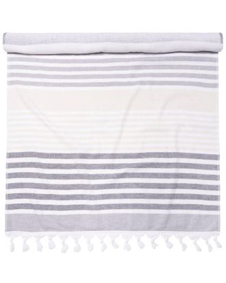 Superior Discontinued Superior Meera Stripe Fouta Lightweight Beach Cotton Towel With Tassels