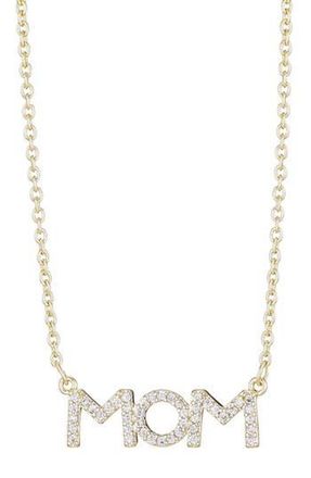Adornia Cubic Zirconia Mom Necklace in Gold at Nordstrom Rack