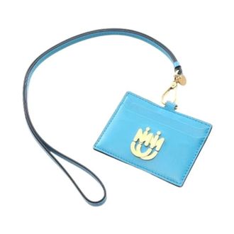 Miu Miu Pre-owned Accessories, female, Blue, Size: ONE SIZE Pre-owned Leather Card Case