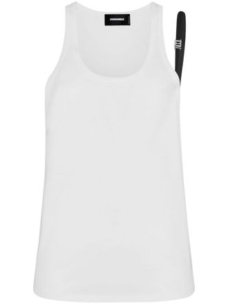 Dsquared2 Icon strap-detailed tank top - men - Cotton - L - White