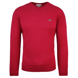 Lacoste Logo Mens Pink Sweater Wool - Size Small