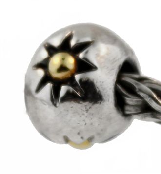 Trollbeads Womens Three Stars Bead Charm In Silver