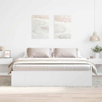 Berkfield Home Modern Bed Frame White 180x200 cm Super King Size