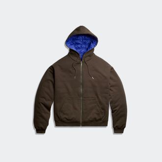Canada Goose Fuse Reversible Hoodie (Men, Bistro Brown/Azurite Blue, XL)