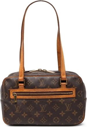 Louis Vuitton Pre-owned Shoulder Bags, female, Brown, Size: ONE SIZE Pre-owned Printed Top Handle Bag