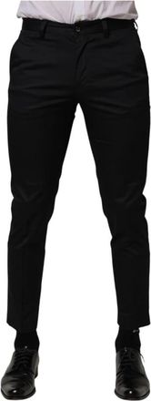 Dolce & Gabbana Skinny Dress Broeken - Heren - Nette broeken - Blauw - XS - Katoen - Broeken