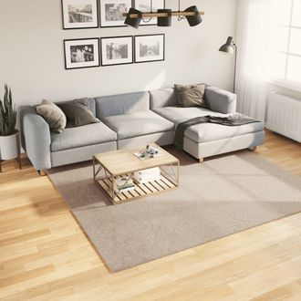 vidaXL Alfombra De Pelo Corto Suave Lavable Huarte Arena 240x240 Cm Vidaxl