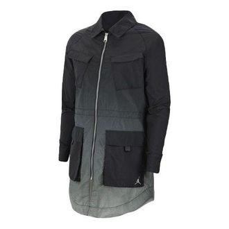 Air Jordan (WMNS) Air Jordan Logo Printing Multiple Pockets Coat Black CU6320-010
