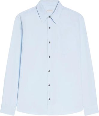 Dries Van Noten Camicia in popeline di cotone - Blu
