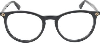 Gucci Zwart Transparante Bril Gg 0027O 001 - Dames - Brillen - Zwart - 50 MM - Accessoires