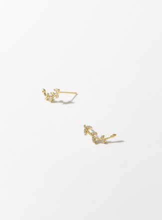 Simons Womens Delicate foliage earrings