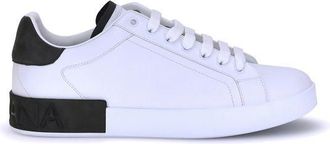 Dolce & Gabbana Mens Lowtop Logo Detail Sneakers - White Leather - Size EU 39