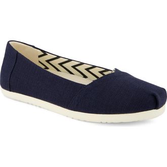 Toms Alpargata Ballet Flat in Navy at Nordstrom, Size 5.5