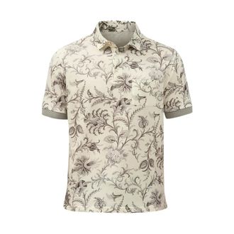 Etro Etro, Polo Shirts, male, Beige, Size: XL Floral Print Polo