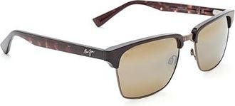 Maui Jim Kawika XL Fashion Sunglasses Shiny Reddish Havana/Hcl Bronze Polarized, Nylon/Plastic