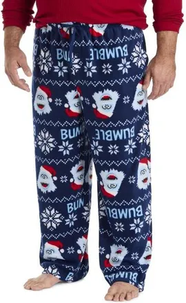 Mitchell & Ness Big & Tall MJC Bumble FairIsle Fleece Lounge Pants in Navy at Nordstrom, Size 2X Big