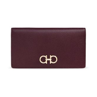 Ferragamo Wallets & Cardholders, female, Red, Size: ONE SIZE Gancini Long Wallet