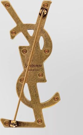 Saint Laurent leather brooch