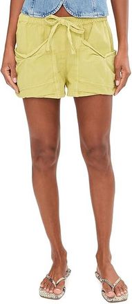 Free People Good Fortune Shorts Womens Shorts Warm Olives : MD (Womens 8-10) 3, Cotton/Linen