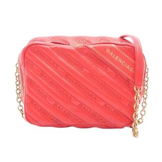 Balenciaga Pre-owned Cross Body Bags, female, Red, Size: ONE SIZE Pre-owned Blanket Reporter XS Leather Shoulder Bag