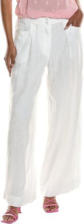 Johnny Was Wide Leg Pleated Linen Pant