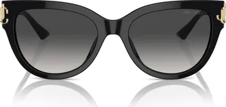 Jimmy Choo London 54mm Gradient Phantos Sunglasses in Black/dark Grey at Nordstrom