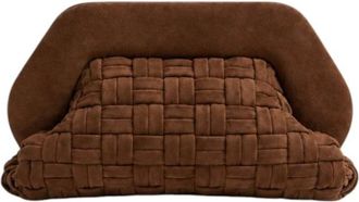 Themoir&egrave; Clutch Arricciata - - Bags - Donna - Marrone - ONE SIZE