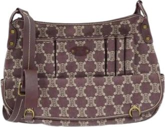 Celine Pre-owned Shoulder Bags, female, Red, Size: ONE SIZE Pre-owned Vintage Denim Shoulder Bag