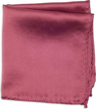 ConStruct Solid Satin Pocket Square in Rosewood at Nordstrom Rack