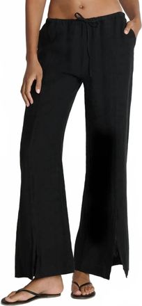 Nation Ltd Elwood Wide Leg Pant In Jet Black