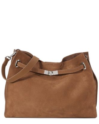 Tiffany & Fred Premium Suede & Leather Convertible Shoulder Bag