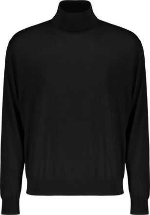 Paul & Shark Pullover met hoge hals - Heren - Coltruien - Zwart - M - Wol - Truien & Vesten